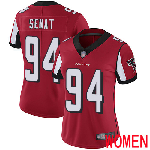 Atlanta Falcons Limited Red Women Deadrin Senat Home Jersey NFL Football #94 Vapor Untouchable